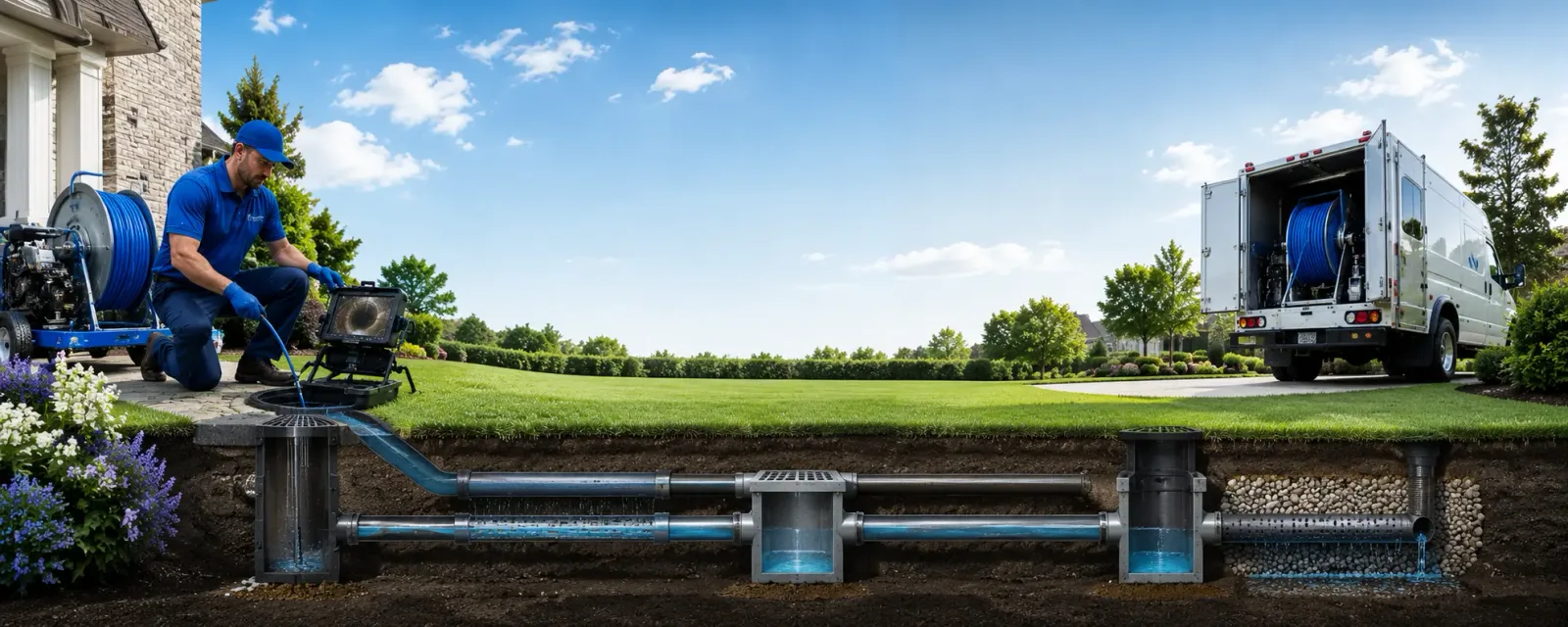 Outdoor drain cleaning information for Feura Bush, NY